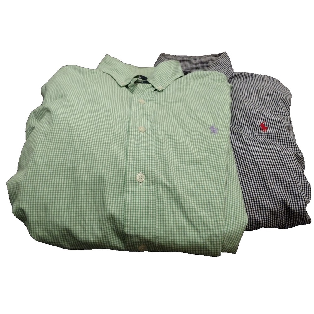 Set of 2 Ralph Lauren Blake Two-Ply Button-Down Shirts – Men's Size Large